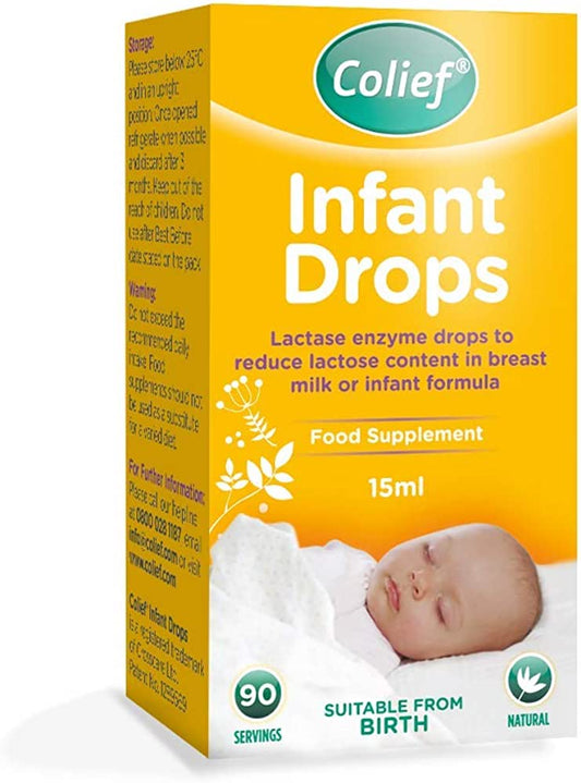 Colief Infant Drops | Lactase Enzyme Drops | Natural Colic Relief for Babies | Reduces Bloating, Wind and Crying | 7ml