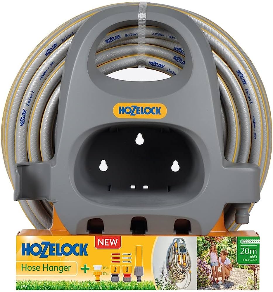 Hozelock 2364 0000 Hose Hanger Starter Hose Set, Yellow & Grey
