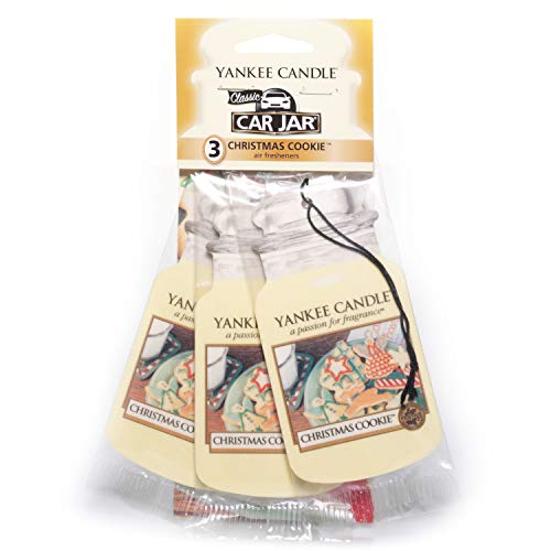 Yankee Candle 1166123E Car Freshener, Car Jar Bonus 3 Pack, Christmas Cookie