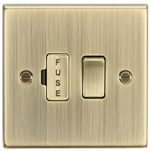 Knightsbridge CS63AB 13A Switched Fused Spur Unit-Square Edge Antique Brass