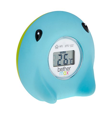 BROTHER MAX Brother Max Ray Digital Bath and Room Thermometer, Blue & Green