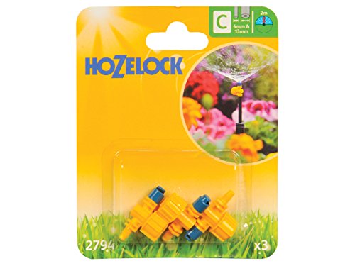 Hozelock 180 Degree Adjustable Micro Jet, 4/13 mm - Pack of 3